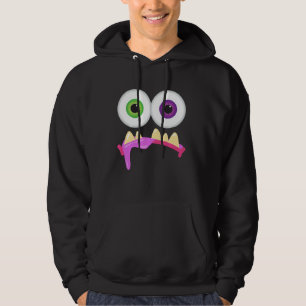 Cute Monster Ansikte Manar Women's Goofy Costume H Hoodie