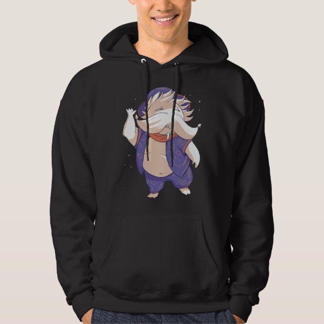 Cute Monster Asian Hoodie (Framsida)