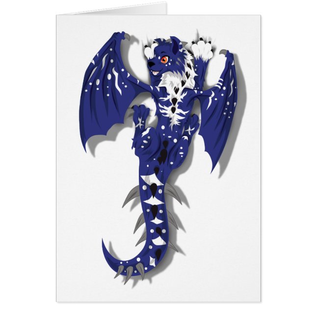 Cute Monster Dragon Hälsningskort (Framsidan)