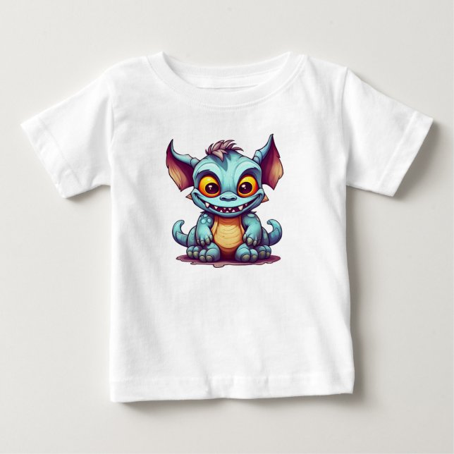 Cute Monster Dragon Little Tom T Shirt (Framsida)