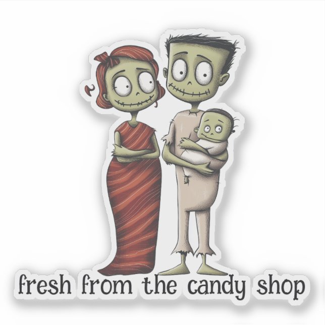 Cute Monster-familjen Klistermärken (Framsida)