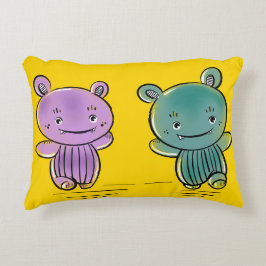 Cute Monster Friends  Decorative Cushion Prydnadskudde