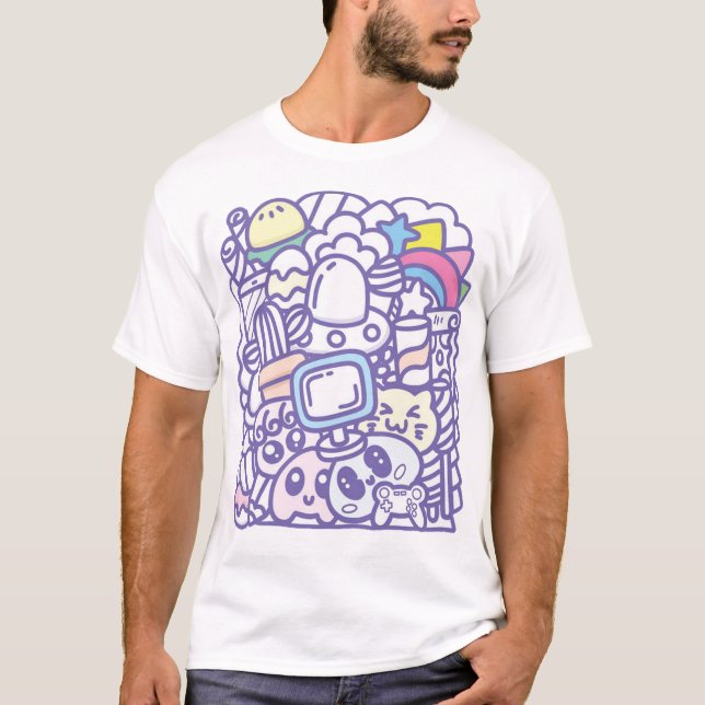 Cute monster group t shirt (Framsida)