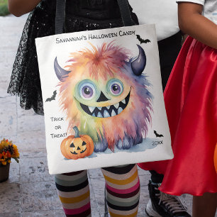 Cute Monster Halloween Candy Tygkasse