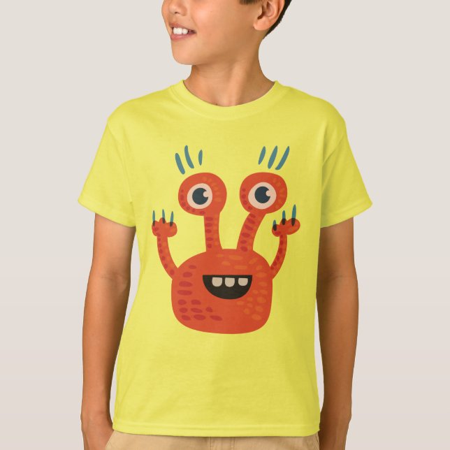 Cute Monster Kawaii Creature T Shirt (Framsida)