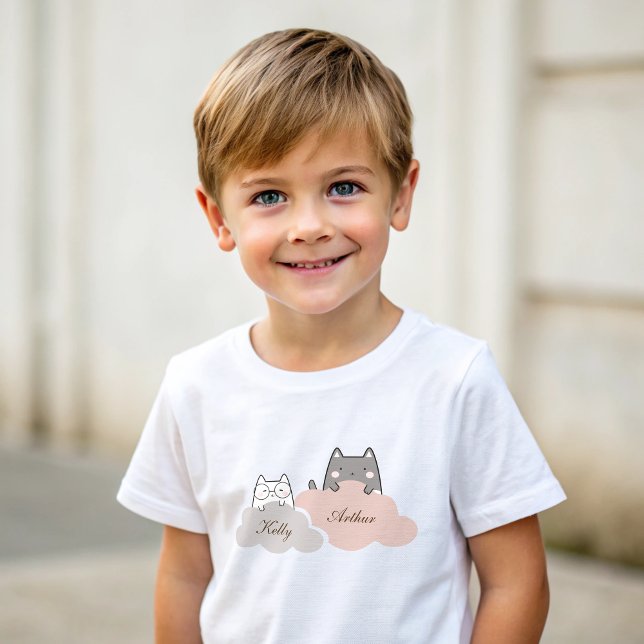 Cute Mönster Kitten Cloud Baby T-Shirt (Cute Pattern Kitten Cloud Baby T-Shirt)