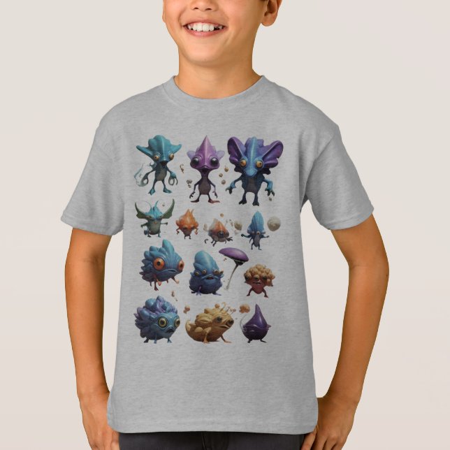 Cute Monster Kryp T Shirt (Framsida)