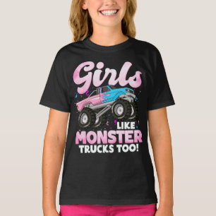 Cute Monster Lastbil flickor som Monster Lastbilar T Shirt