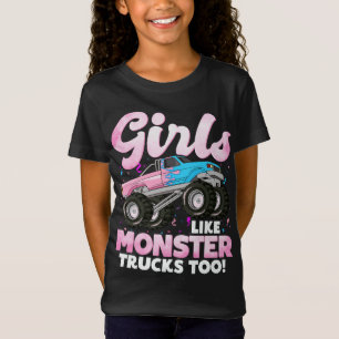 Cute Monster Lastbil flickor som Monster Lastbilar T Shirt