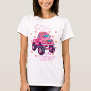 Cute Monster Lastbil flickor som monster också T Shirt