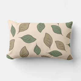 Cute mönster löv lumbarkudde