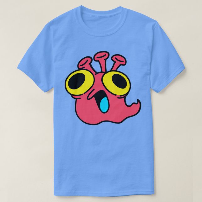Cute Monster med Fånig Ansikte T Shirt (Design framsida)