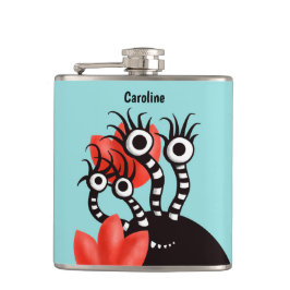 Cute Monster med fyra Öga Abstrakt Tulips Namn Fickplunta