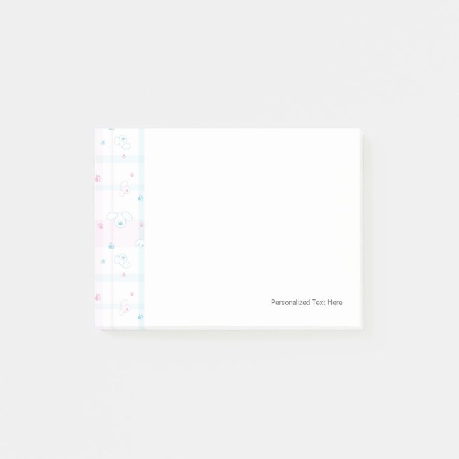 Cute mönster med hundar post-it block (Framsida)