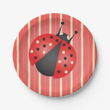 Cute Mönster med Ladybugs Baby Shower