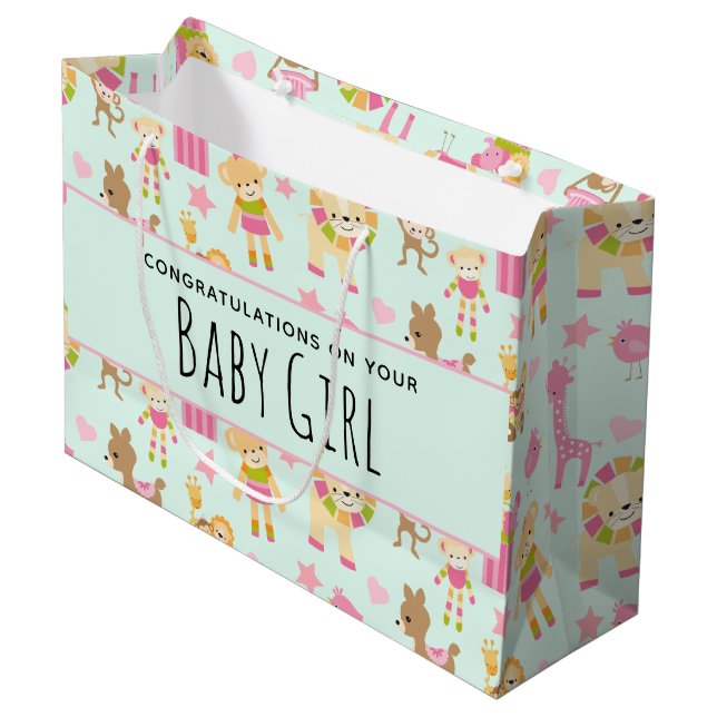 Cute Mönster med Lycklig djur och Leksak Flicka (Framsidan Vinklad)