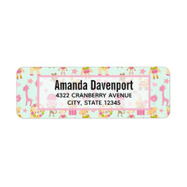 Cute Mönster med vismdjur och Leksaker Returadress Etikett