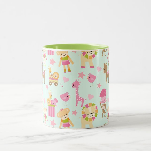 Cute Mönster med vismdjur och Leksaker Två-Tonad Mugg (Center)