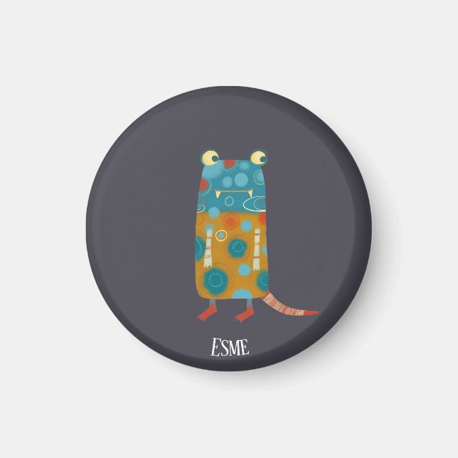 Cute Monster-Personlig Magnet (Framsidan)