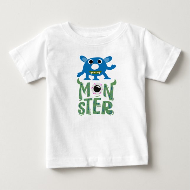 Cute Monster Småbarn T-Shirt (Framsida)