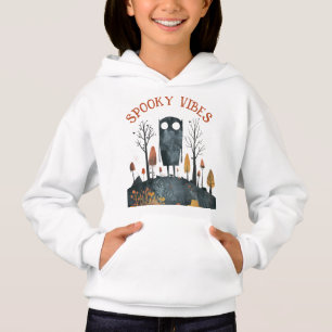Cute Monster Spooky Vibes Fall Scenery Halloween T Shirt