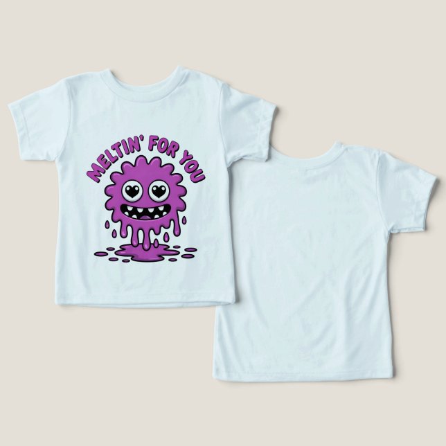 Cute Monster T Shirt (Design fram och bak)
