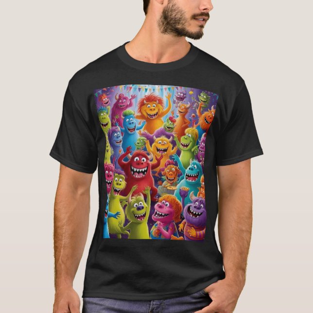 Cute Monster T-Shirt: Fira roligt med din nya T Shirt (Framsida)