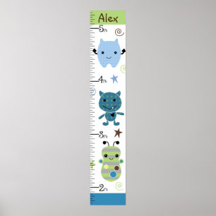 Cute Monsters Growth Diagram-Behålla 8 x 44! Poster