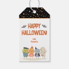 Cute Monsters Halloween-favoriter Presentetikett