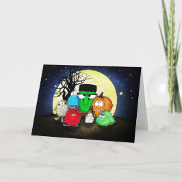 Cute Monsters Happy halloween Kort