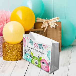 Cute Monsters i Kids Grattis på födelsedagen