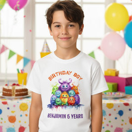 Cute Monsters Kids Birthday Party  T Shirt