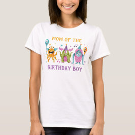 Cute Monsters Mamma vid födelsedagspojken T Shirt