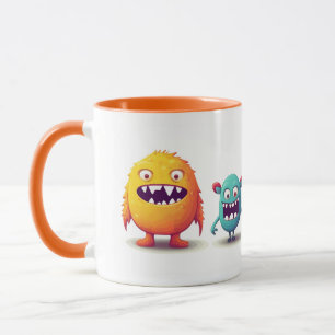 Cute Monsters Orange Mugg