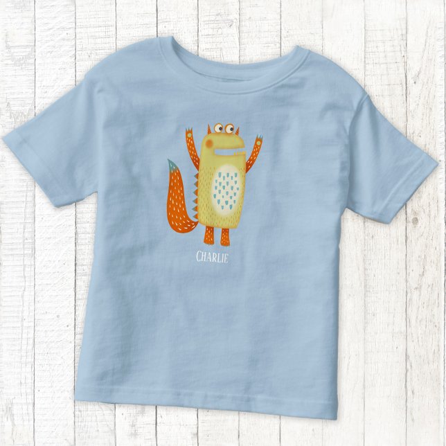 Cute Monsters Personlig T Shirt (Cute little monsters personalized name t-shirt)