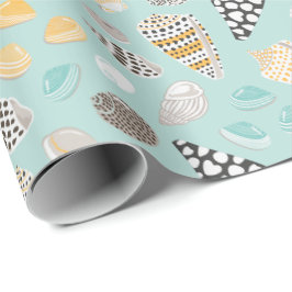 Cute-mönstrade Seashells på mynta Presentpapper