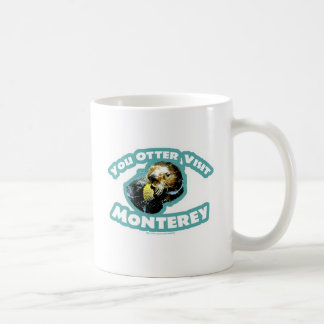 Cute Monterey Otter Besök Travel Roligt Kaffemugg