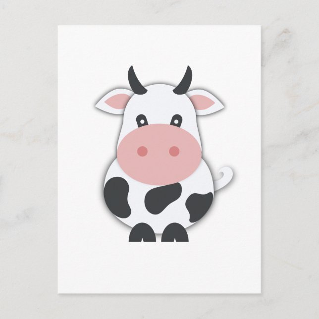 Cute Moo Cow Vykort (Framsida)