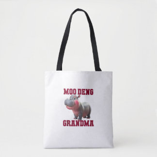 Cute MOO DENG GRANDMA Baby Hippo Granny Teacher Cu Tygkasse