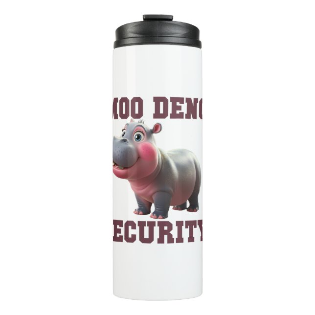Cute MOO DENG SECURITY Pappa Baby Hippo Pappa förä (Framsida)