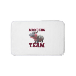 Cute MOO DENG TEAM Baby Hippo Squad Girls Besties Badrumsmatta