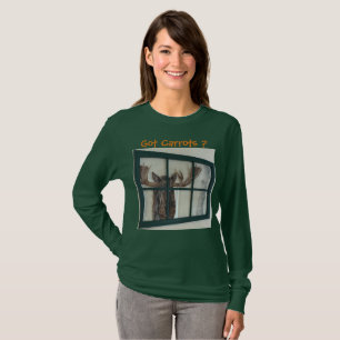 Cute Moose Bild Ram i Window Har Moose? Tee