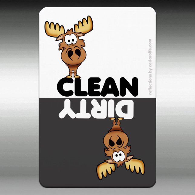 Cute Moose Dishwasher Magnet (Skapare uppladdad)