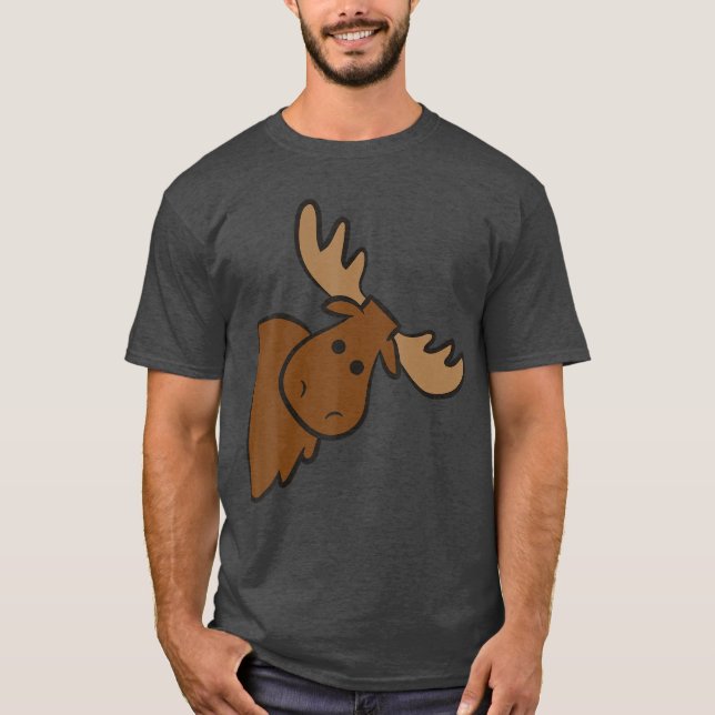 Cute Moose Elk Deer Funny Alaska Moose Small gift T Shirt (Framsida)