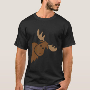 Cute Moose Elk Hjort Funny Alaska Moose T Shirt