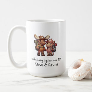Cute Moose, ett par varningar tillsammans som blin Kaffemugg