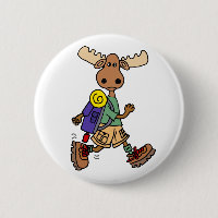 Cute Moose Hiker-Tecknad