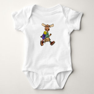 Cute Moose Hiker-Tecknad T Shirt