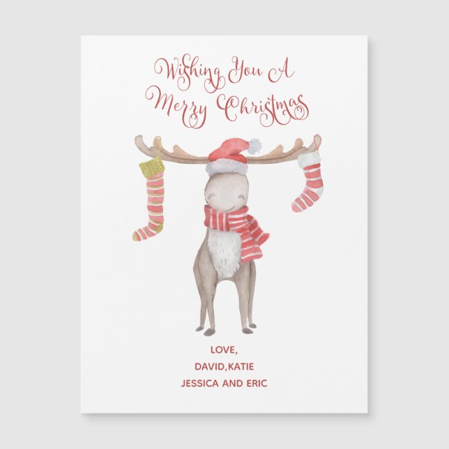 Cute Moose Typography God jul (Framsida)