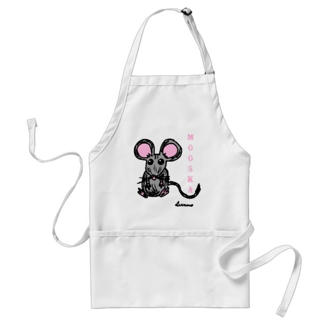 Cute Mooska Mouse Apron Förkläde (Framsidan)